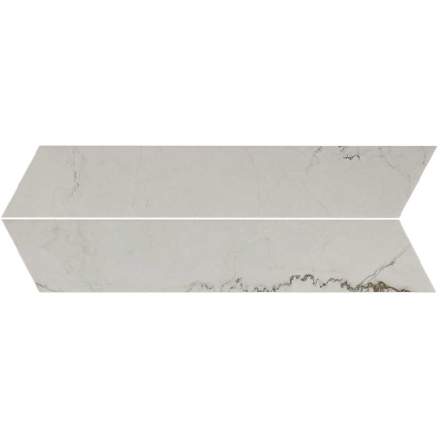 NIET MEER LEVERBAAR Vloertegel Flaviker Supreme Memories 7.5x40.7 cm Marmerlook Mat Wit (Prijs per M2)