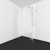 Vrijstaande Douchewand Van Rijn Helder Glas Met Haakse Wanden Incl 2 stabilisatiestangen 200x150x50x50 cm