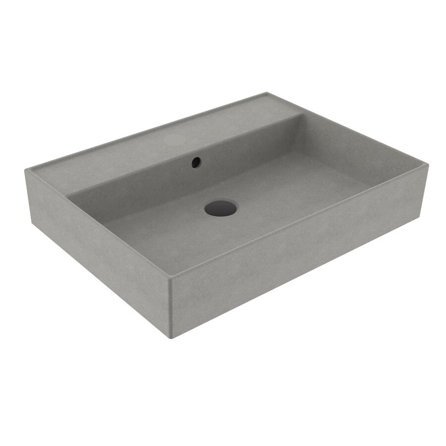 Wastafel Sanilux Edge Keramiek 60 0 Kraangaten Warm Beton
