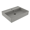 Sanilux Wastafel Sanilux Edge Keramiek 60 1 Kraangat Warm Beton