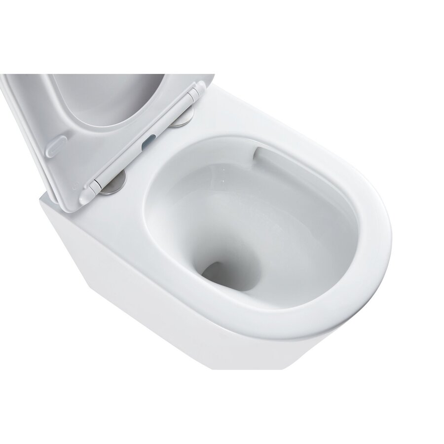 Wandcloset Sanilux Turbo Flush Standaard 36,5x52x35,5 cm Met Softclose Zitting Wit