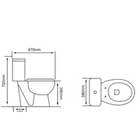 Duoblok BWS Clean Staand Compleet Glans Wit PK