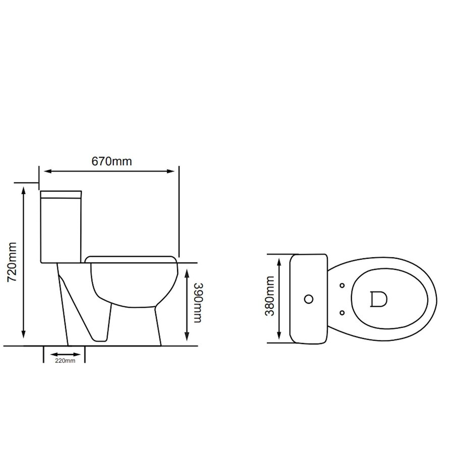 Duoblok BWS Clean Staand Compleet Glans Wit PK