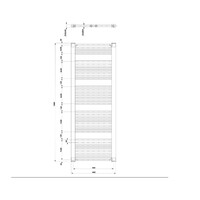 Badkamerradiator Sapho Met Zijaansluiting 600x1680 mm Wit