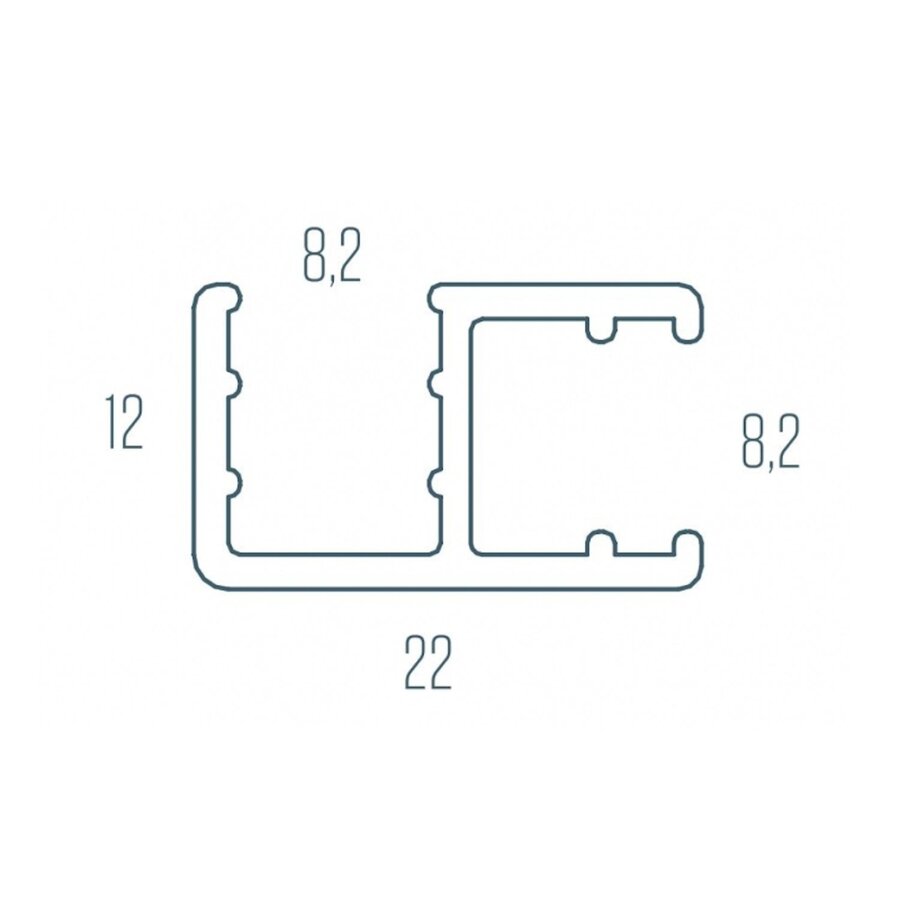 Hoekprofiel Van Rijn Products 13-22 x 200 cm
