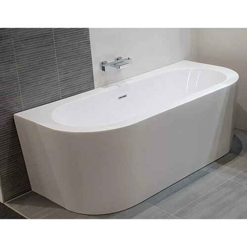 NIET MEER LEVERBAAR Half Vrijstaand Bad Sanilux Moon 170 cm Glans Wit 