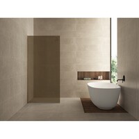 Inloopdouche Wiesbaden Slim Brons Rookglas 90x200 8mm Nano Coating