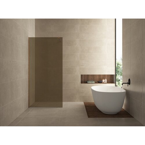 Inloopdouche Wiesbaden Slim Brons Rookglas 90x200 8mm Nano Coating 