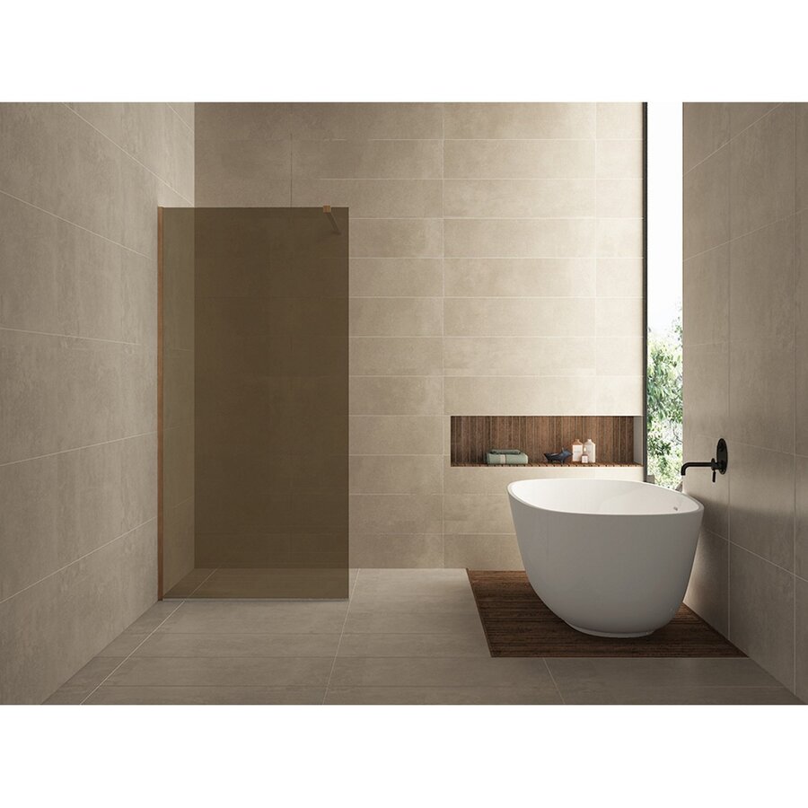 Inloopdouche Wiesbaden Slim Brons Rookglas 120x200 8mm Nano Coating