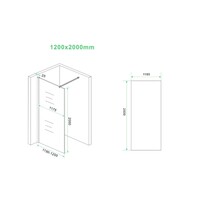 Inloopdouche Wiesbaden Slim Brons Rookglas 120x200 8mm Nano Coating