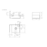 Fonteinkast Clou Flush Rechts 20.5x36.5x27 cm Mat Zwart