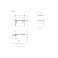 Fonteinkast Clou New Flush Links 21.2x44x18 cm Mat Zwart