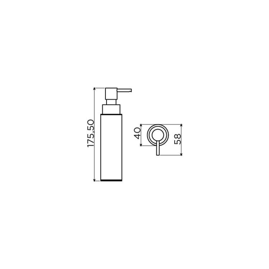 Zeepdispenser Clou Sjokker 100cc Wandmodel Goud Geborsteld PVD