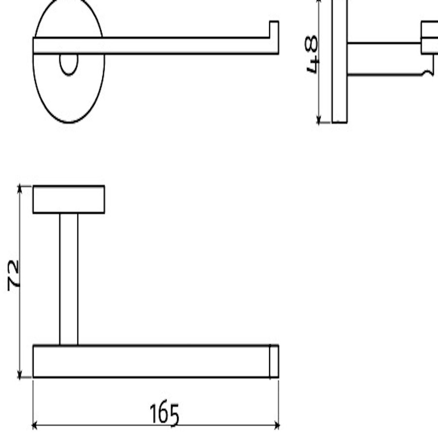 Toiletrolhouder Clou Flat L Vorm Zonder Klep Gunmetal Geborsteld PVD
