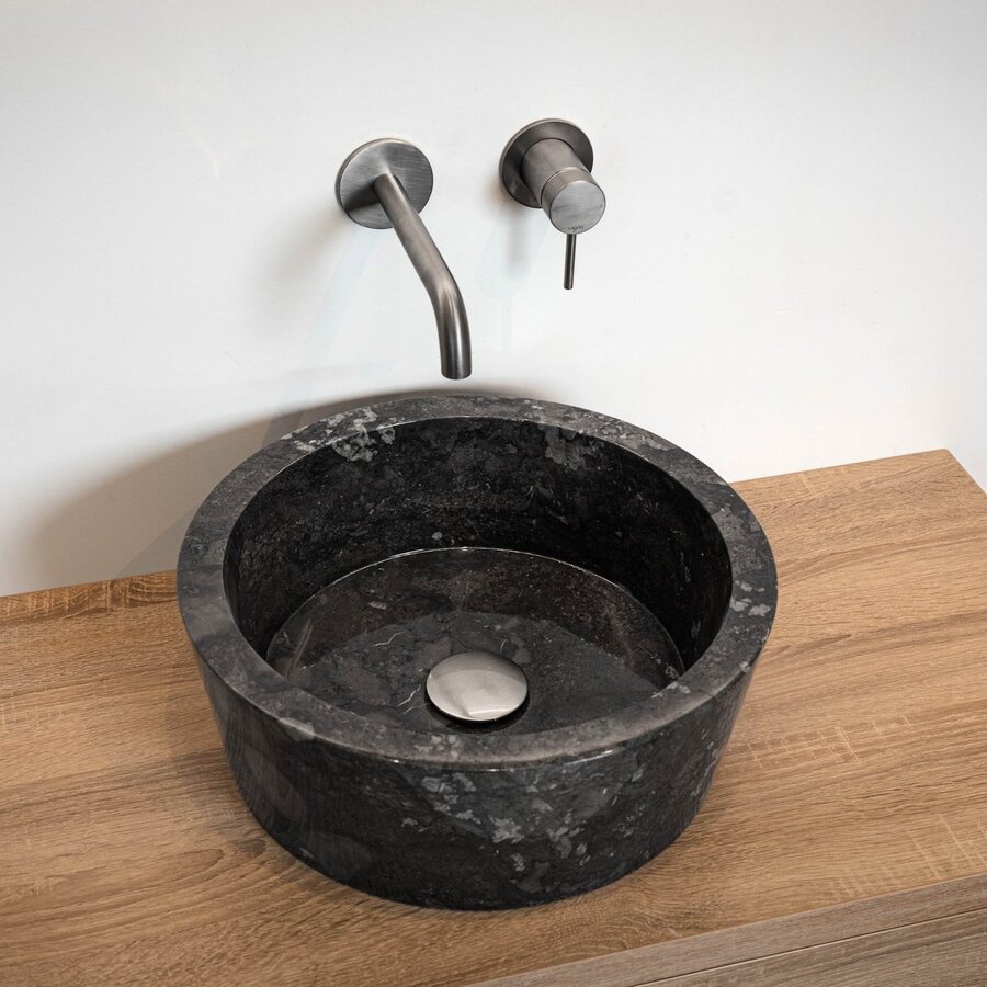 Waskom Loutro Bali B Rond 40x40x15 cm Marmer Black