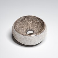 Waskom Loutro Rocky T Rond 40x40x15 cm Marmer Taupe