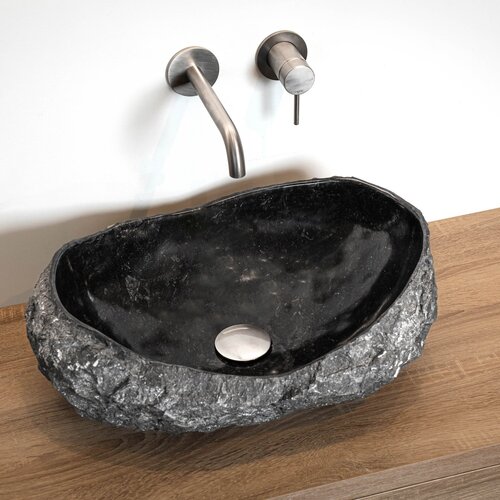 Waskom Loutro Kev B Rechthoek 50x35x20 cm Marmer Black 