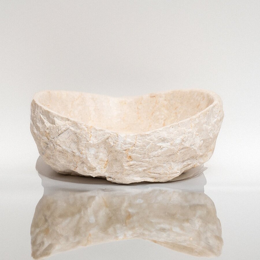 Waskom Loutro Kev S Rechthoek 25x12x10 cm Natuursteen Sand