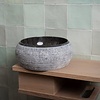 Waskom Loutro Rocky B Rond 20x20x12 cm Marmer Black