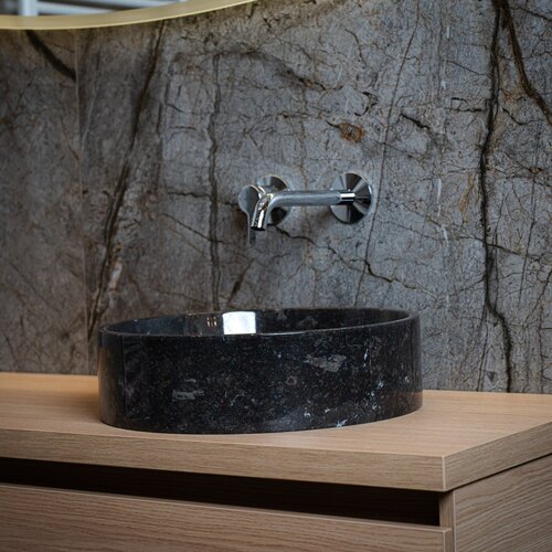 Waskom Loutro Louise B Rond 40x40x12 cm Marmer Black 