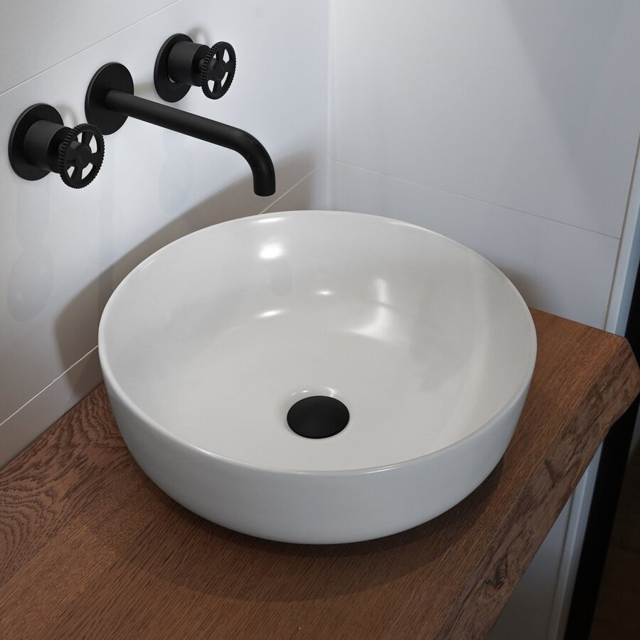 Waskom Loutro Drossia M Rond 41.5x41.5x13 cm Mat Wit