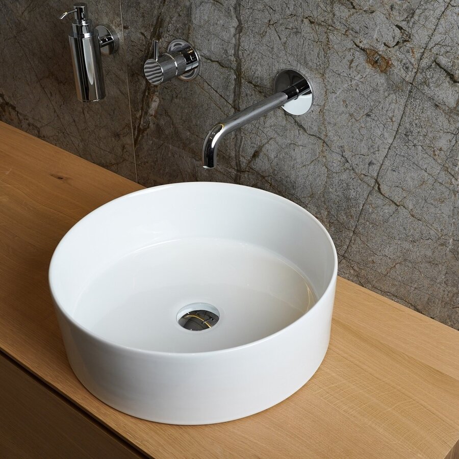 Waskom Loutro Mc Delly Rond 40x40x12 cm Hoogglans Wit