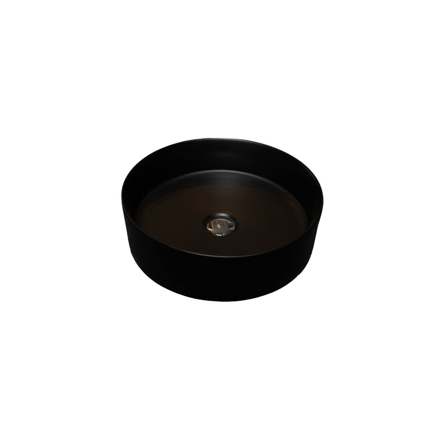 Waskom Loutro Mc Delly B Rond 40x40x12 cm Mat Zwart