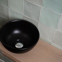 Waskom Loutro Mc Mini Rond 24x24x12 cm Mat Zwart