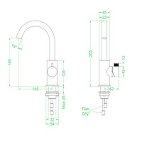 Wastafelkraan IVY Tribe Draaibare Uitloop Coldstart Geborsteld RVS316