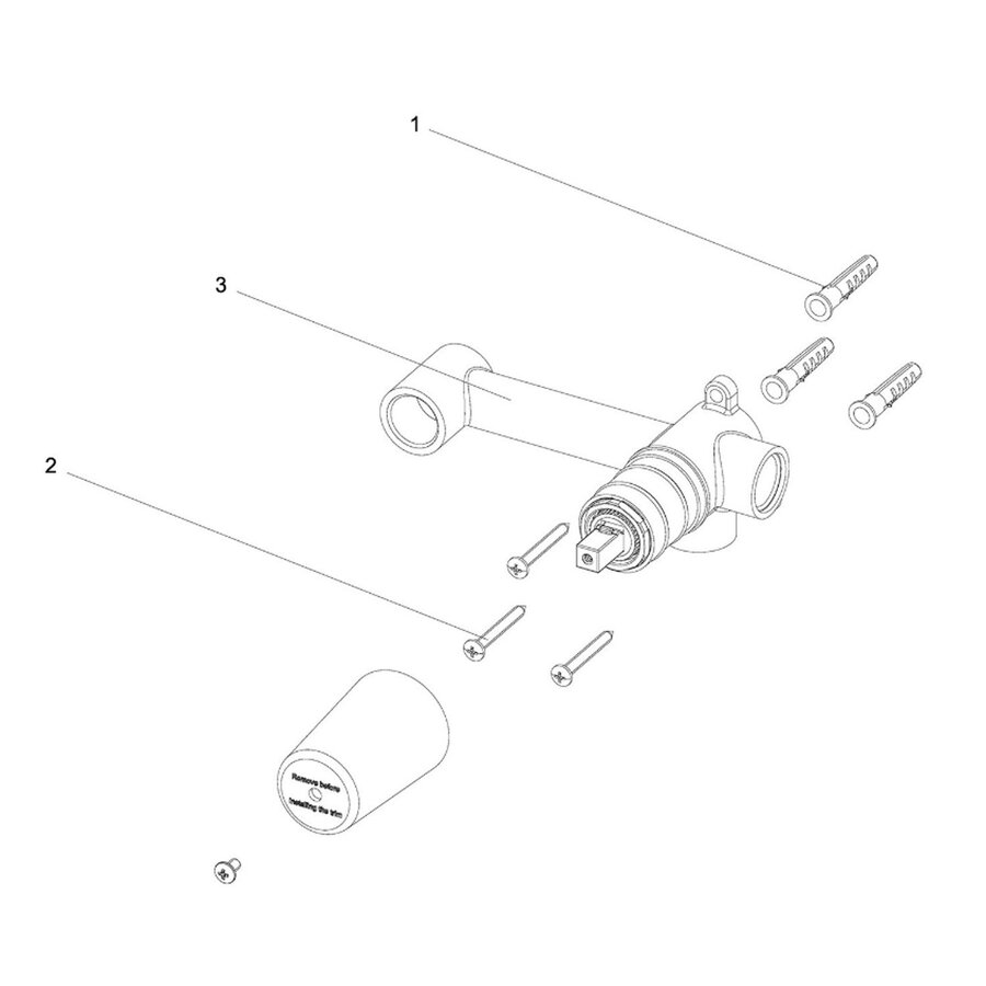 Inbouwdeel Eenhendel BWS Toon Wastafelkraan Met Coldstart