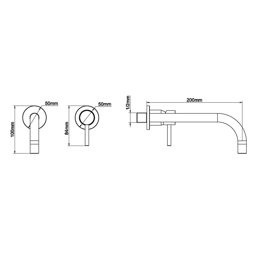Afbouwdeel Eenhendel BWS Toon Wastafelkraan Met Coldstart Geborsteld Brons Koper