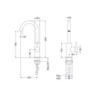 Wastafelkraan IVY Bond Draaibare Uitloop Coldstart Chroom