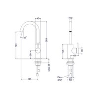 Wastafelkraan IVY Bond Draaibare Uitloop Coldstart Geborsteld Metal Black PVD