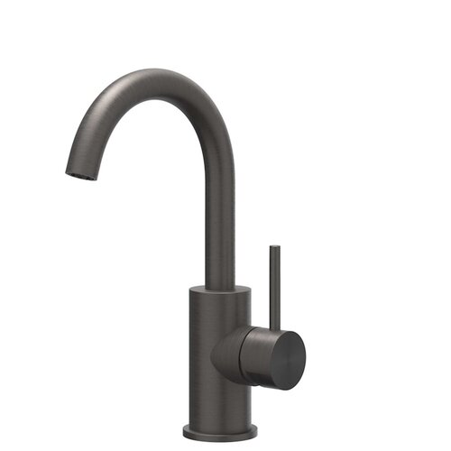 Wastafelkraan IVY Concord Draaibare Uitloop Coldstart RVS316 Geborsteld Carbon Black PVD 