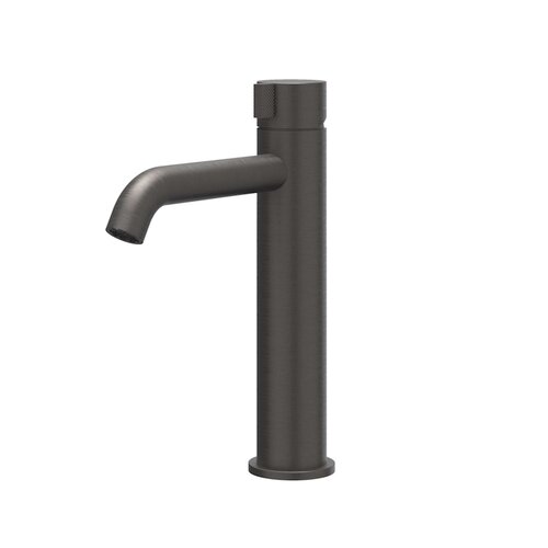 Wastafelkraan IVY Tribe Model M Coldstart RVS316 Geborsteld Carbon Black PVD 