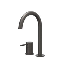 Wastafelkraan IVY Concord Coldstart 2-gats RVS316 Geborsteld Carbon Black PVD