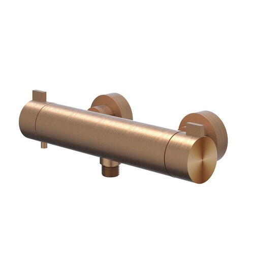 Douchethermostaatkraan IVY Tribe Opbouw Cooltouch RVS316 Geborsteld Mat Koper PVD 