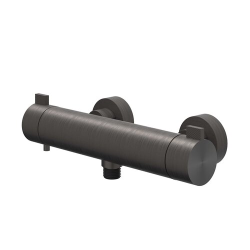 Douchethermostaatkraan IVY Tribe Opbouw Cooltouch RVS316 Geborsteld Carbon Black PVD 