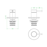 Afbouwdeel IVY Bond Inbouw douchemengkraan Met Ronde Rozet Geborsteld Metal Black PVD