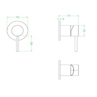 Inbouw Douchemengkraan IVY Concord Eenhendel Inclusief Inbouwdeel RVS316 Geborsteld Carbon Black PVD