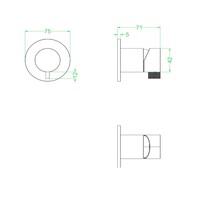 Inbouw Douchemengkraan IVY Tribe Eenhendel Inclusief Inbouwdeel RVS316 Geborsteld Mat Goud PVD
