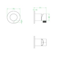 Inbouw Douchemengkraan IVY Tribe Eenhendel Inclusief Inbouwdeel RVS316 Geborsteld Mat Koper PVD