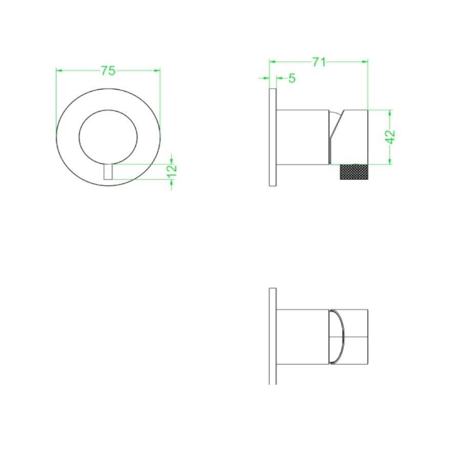 Inbouw Douchemengkraan IVY Tribe Eenhendel Inclusief Inbouwdeel RVS316 Geborsteld Mat Koper PVD