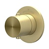 Afbouwdeel IVY Concord Inbouwthermostaat Symmetry Met Rond Rozet RVS316 Geborsteld Mat Goud PVD