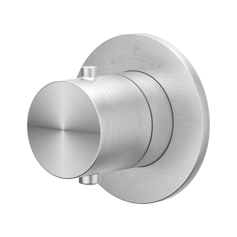 Afbouwdeel IVY Concord Doorstroom inbouwstopkraan Symmetry Met Rond Rozet Geborsteld RVS316