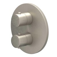 Afbouwdeel IVY Bond Inbouwthermostaat 1 Stopkraan Met Rond Rozet Geborsteld Nickel PVD