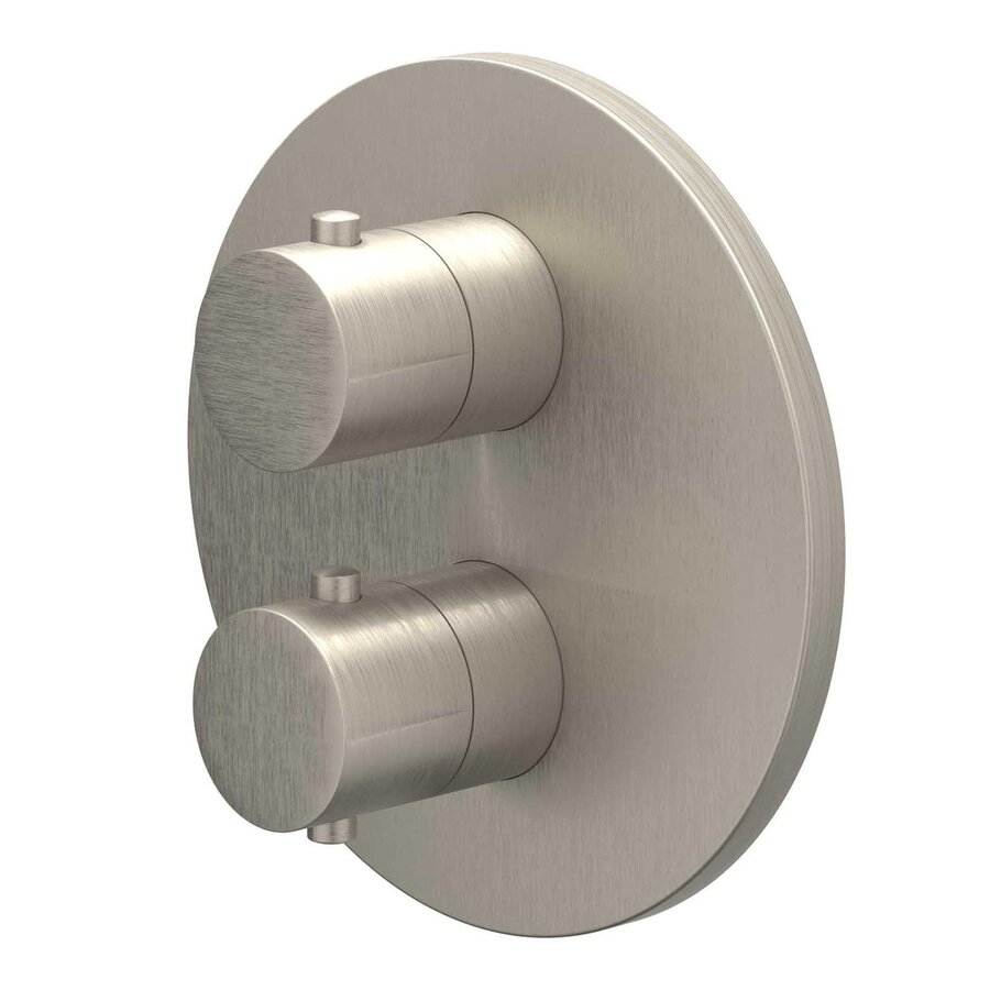 Afbouwdeel IVY Bond Inbouwthermostaat 1 Stopkraan Met Rond Rozet Geborsteld Nickel PVD