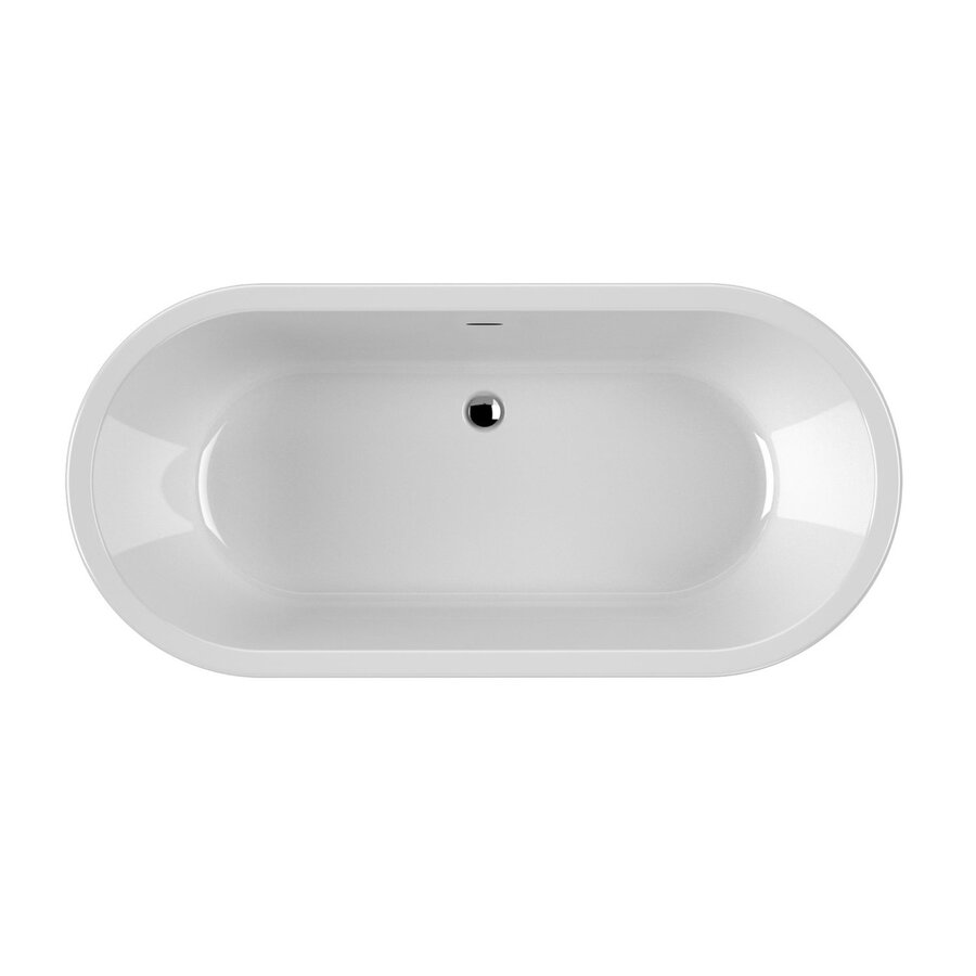 Vrijstaand Ligbad Xenz Noa 170 x 80 Cm Wit Afvoer Wit