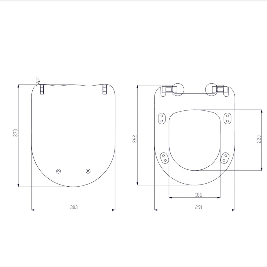 Toiletbril BWS Ducky 37 x 30.3 Cm Geel