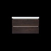 Sanilux Onderkast Trendline Met Greeplijst Aluminium 100x47x52 Cm Brown Oak